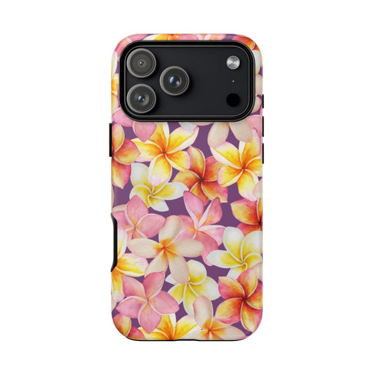 Plumerias Purple Phone Case