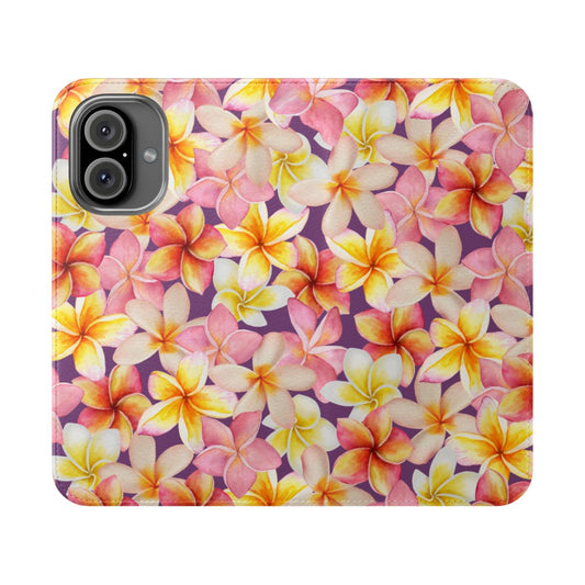 Plumerias Purple Wallet Case
