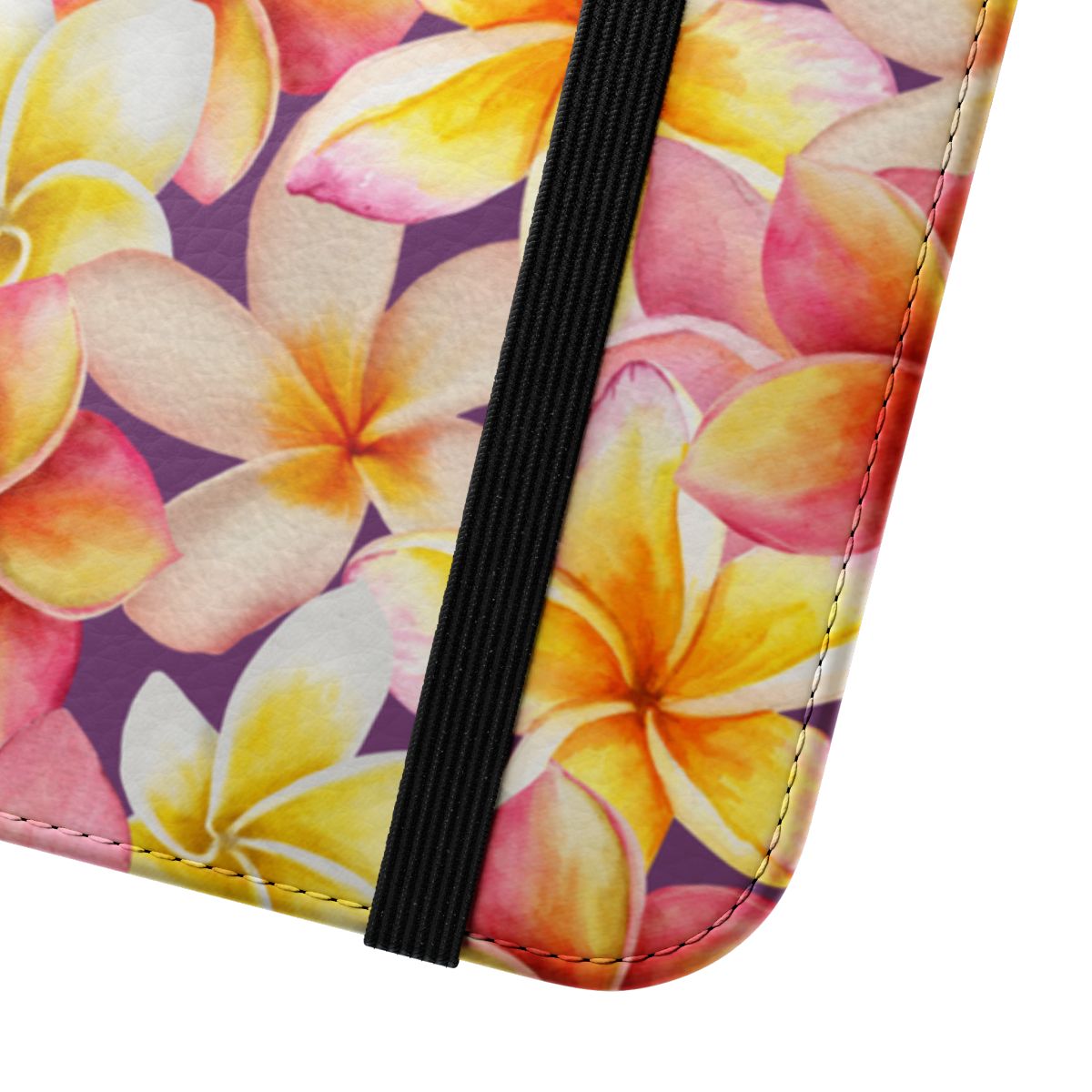 Plumerias Purple Wallet Case