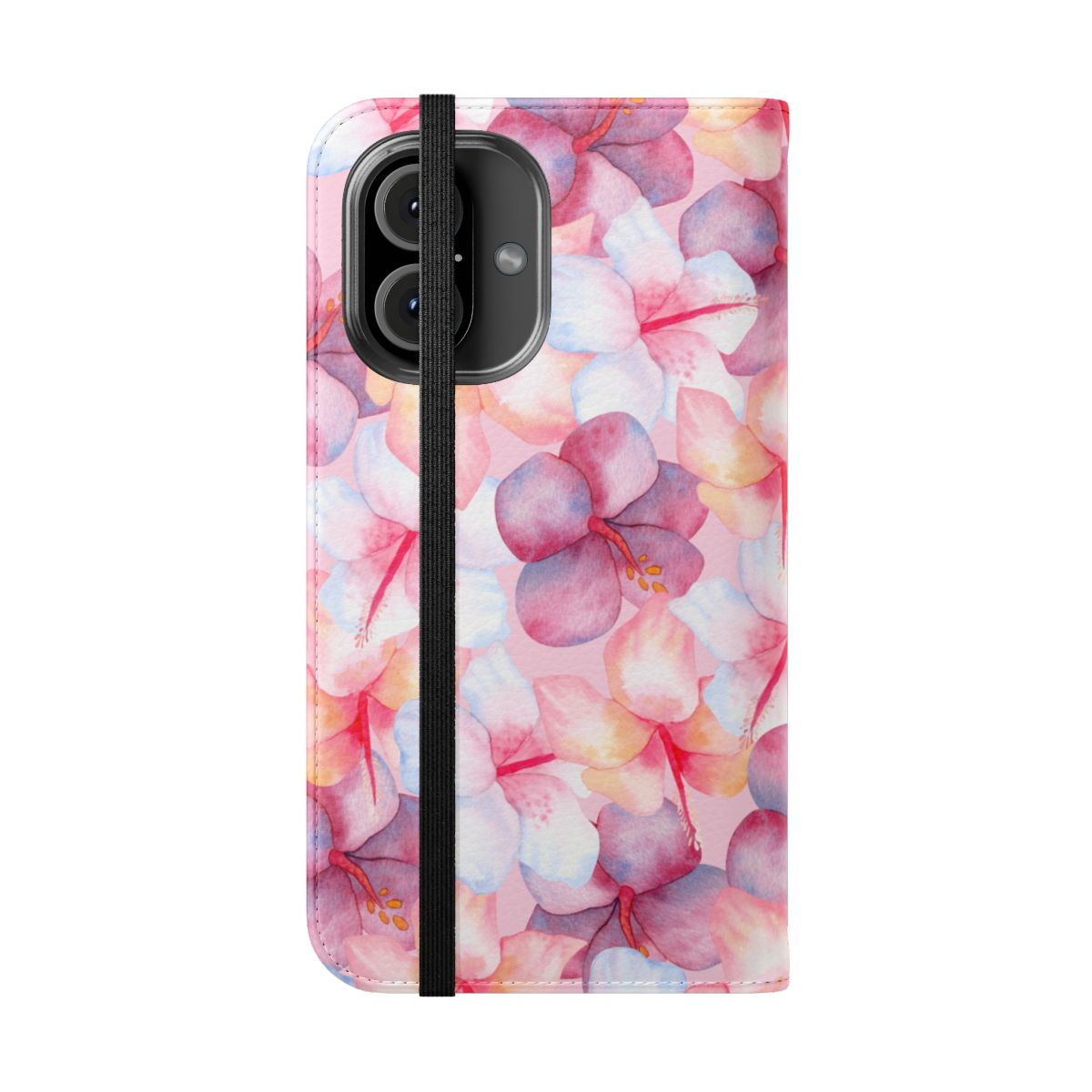 Watercolor Hibiscus Wallet Case