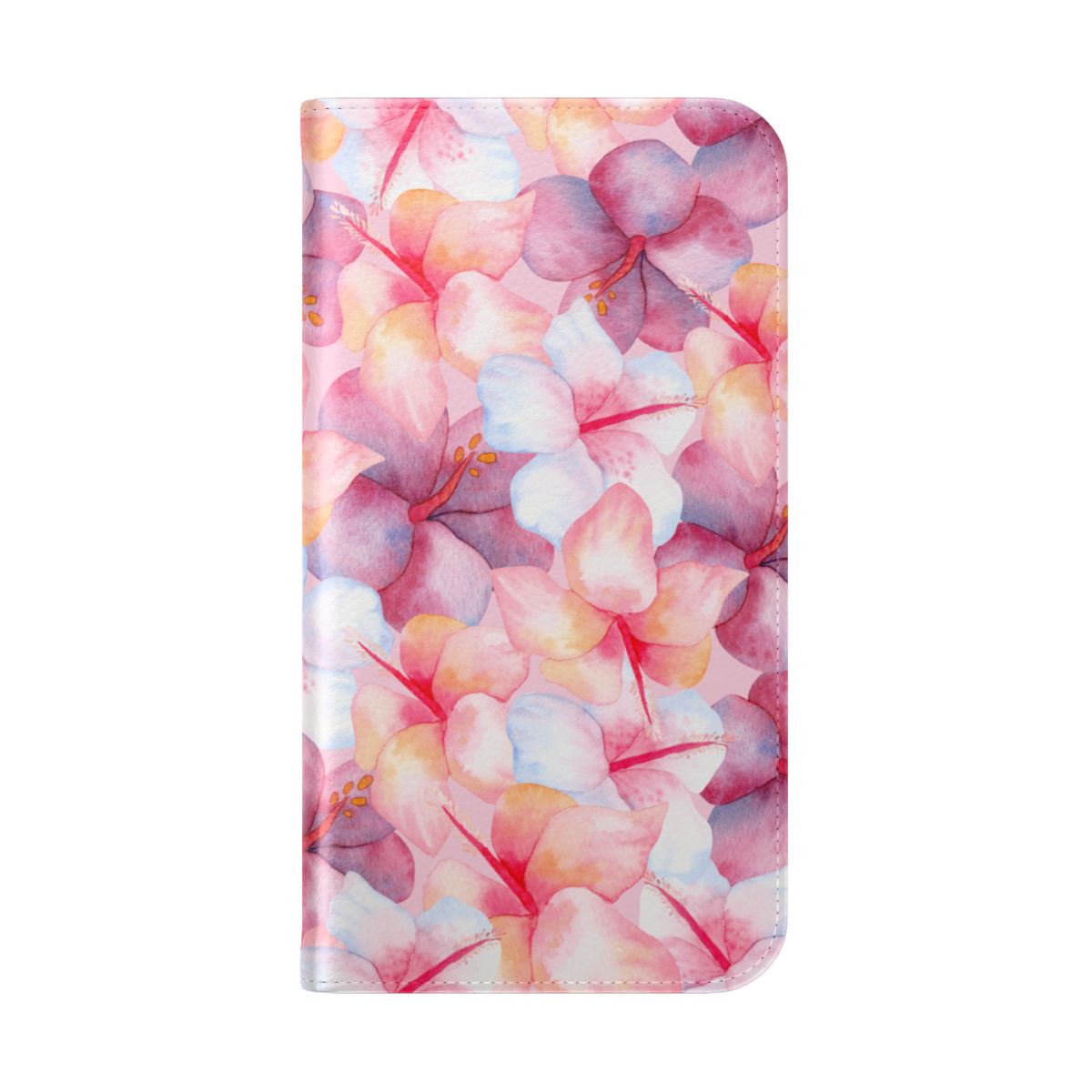 Watercolor Hibiscus Wallet Case