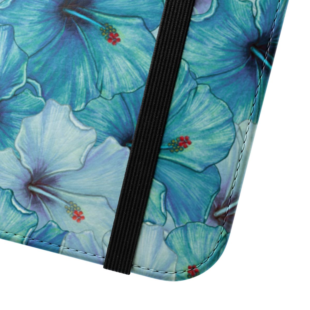 Blue Hibiscus Wallet Case