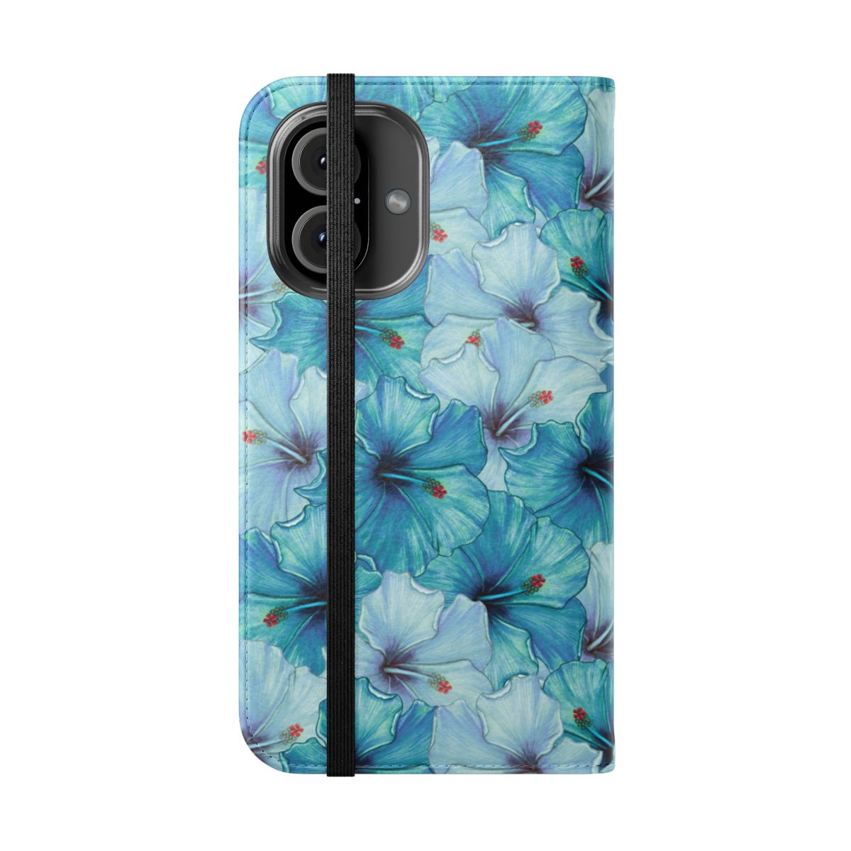 Blue Hibiscus Wallet Case