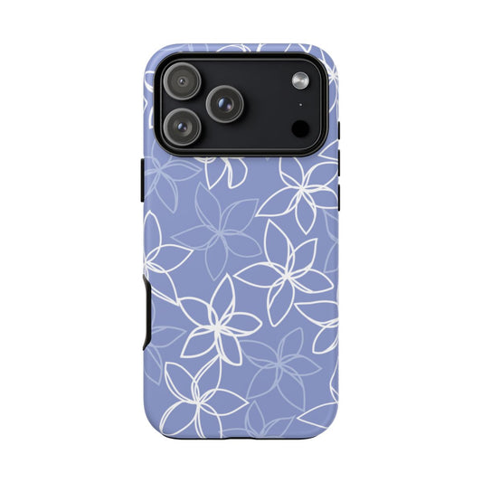 Plumeria Doodles Blue Phone Case
