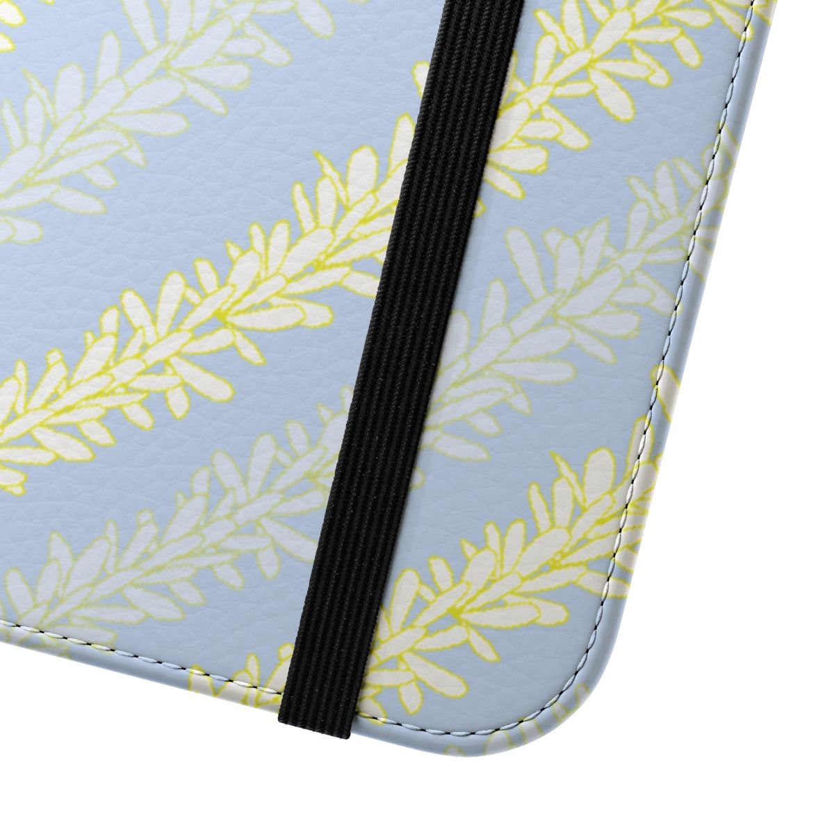 Pikake Lei Blue Wallet Case