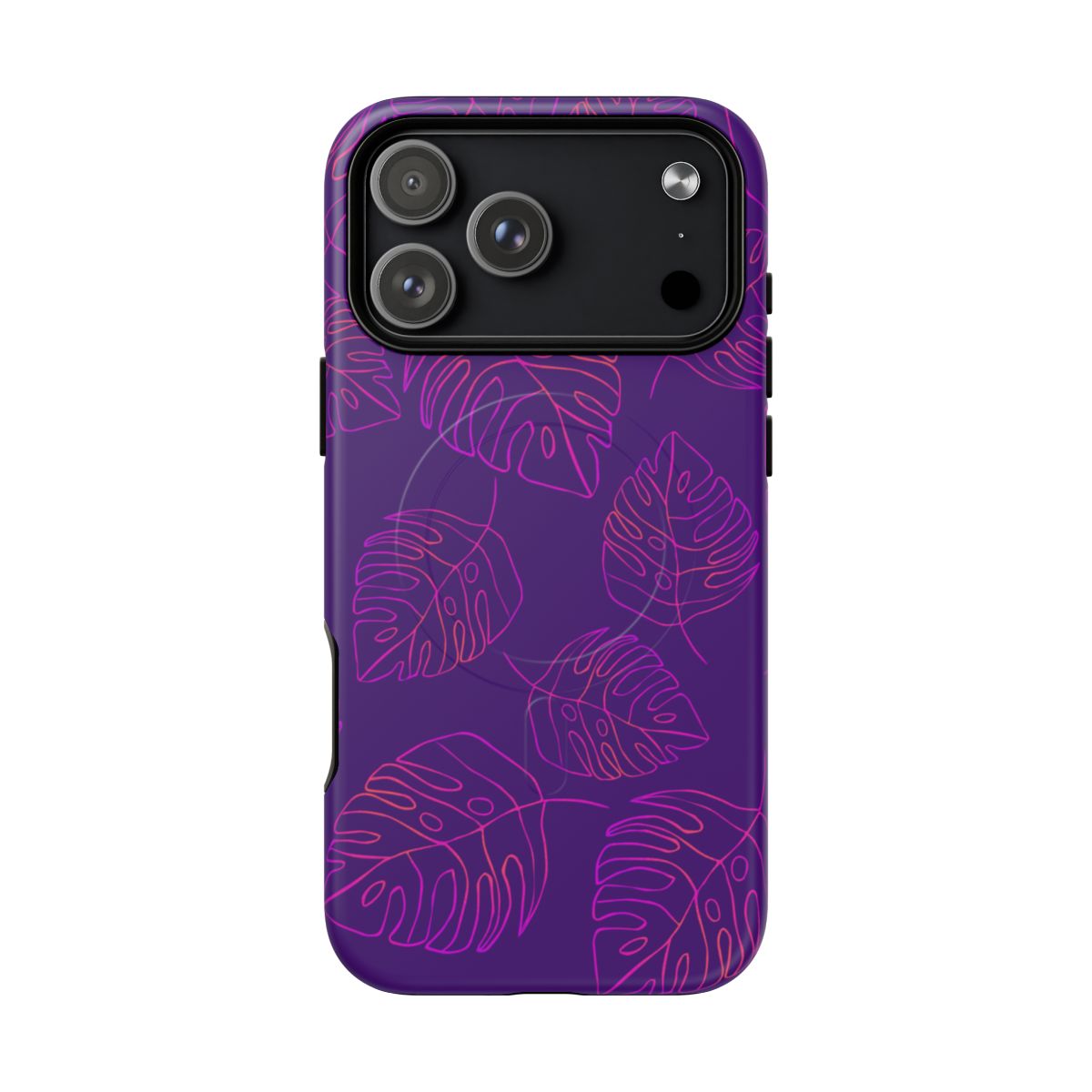 Fine Line Monstera Purple Magsafe Case