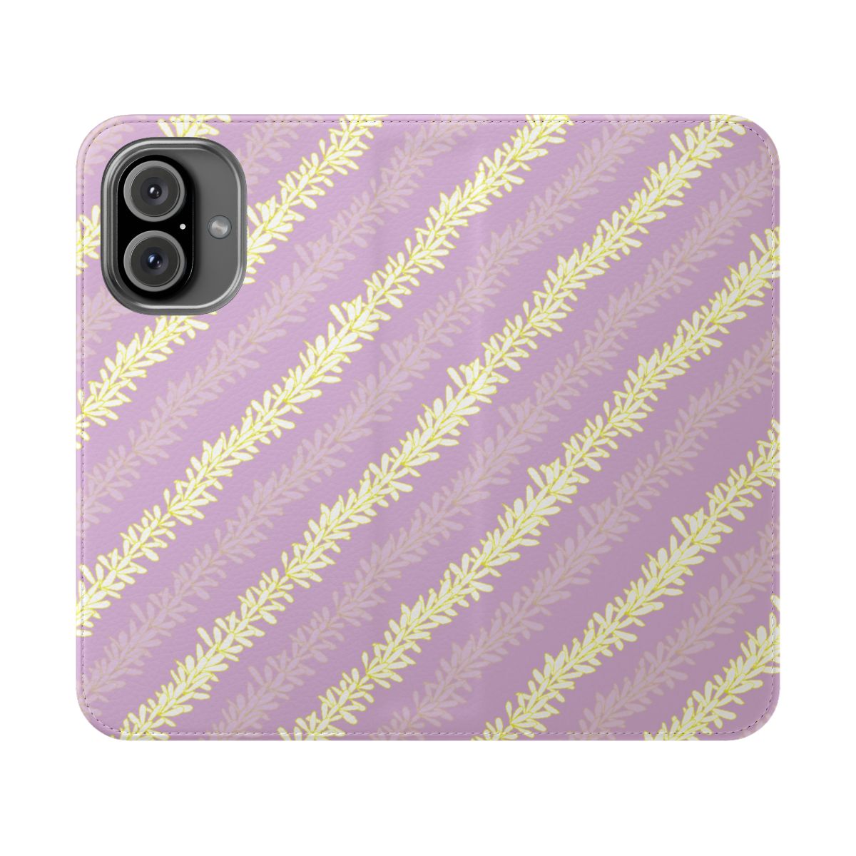 Pikake Lei Purple Wallet Case
