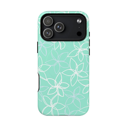Plumeria Doodles Mint Magsafe Case