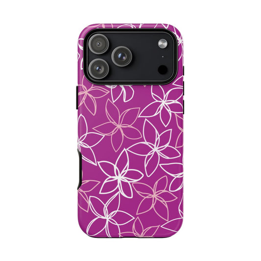 Plumeria Doodles Fuchsia Phone Case
