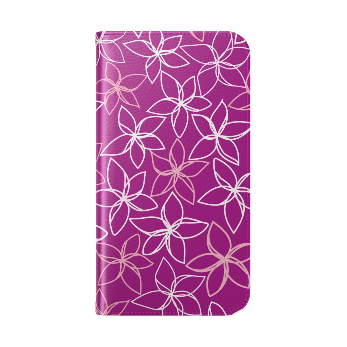 Plumeria Doodles Fuchsia Wallet Case