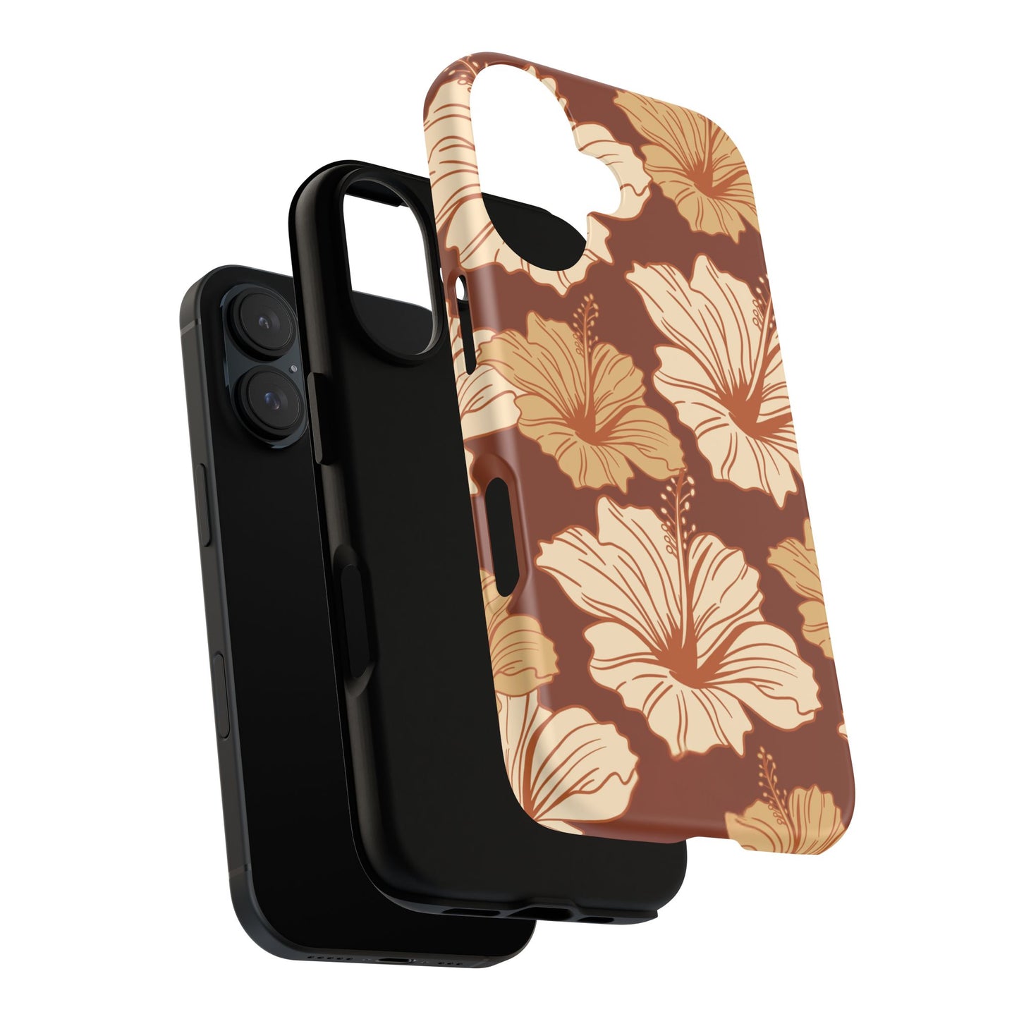Brown Hibiscus Phone Case