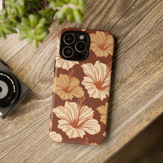 Brown Hibiscus Phone Case