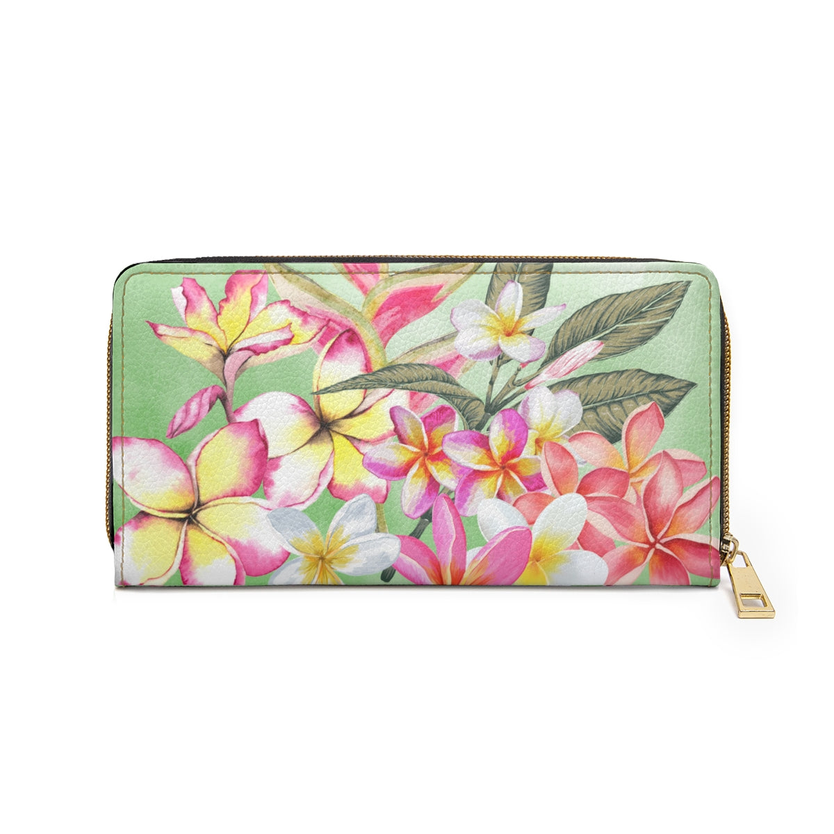 Tropical Floral Zipper Wallet