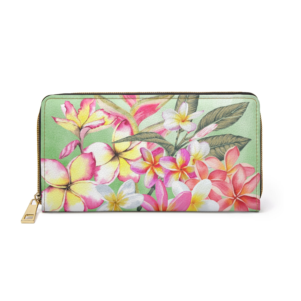 Tropical Floral Zipper Wallet