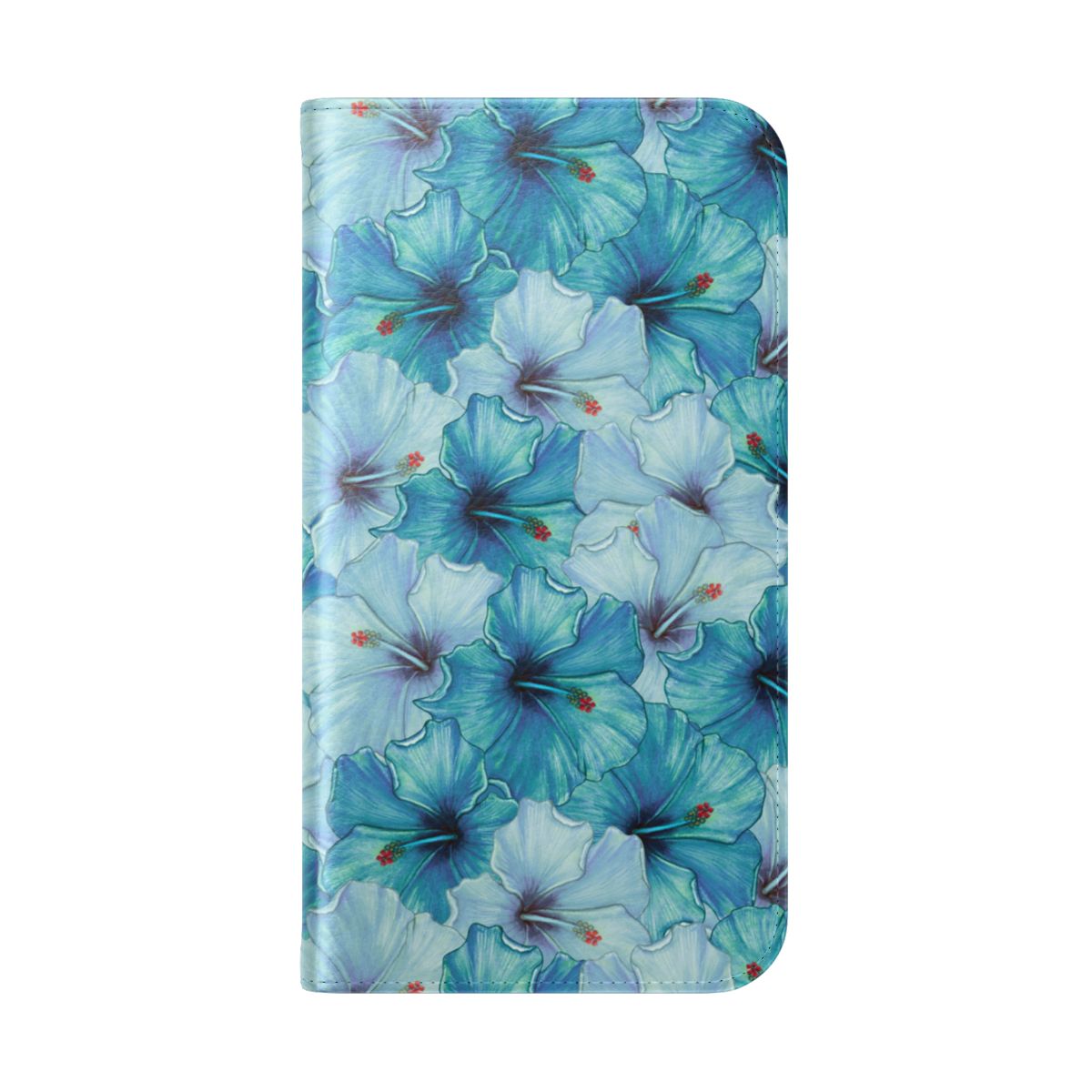 Blue Hibiscus Wallet Case