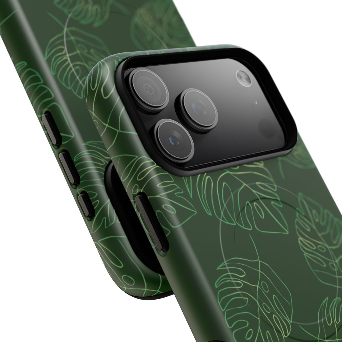 Fine Line Monstera Green Magsafe Case
