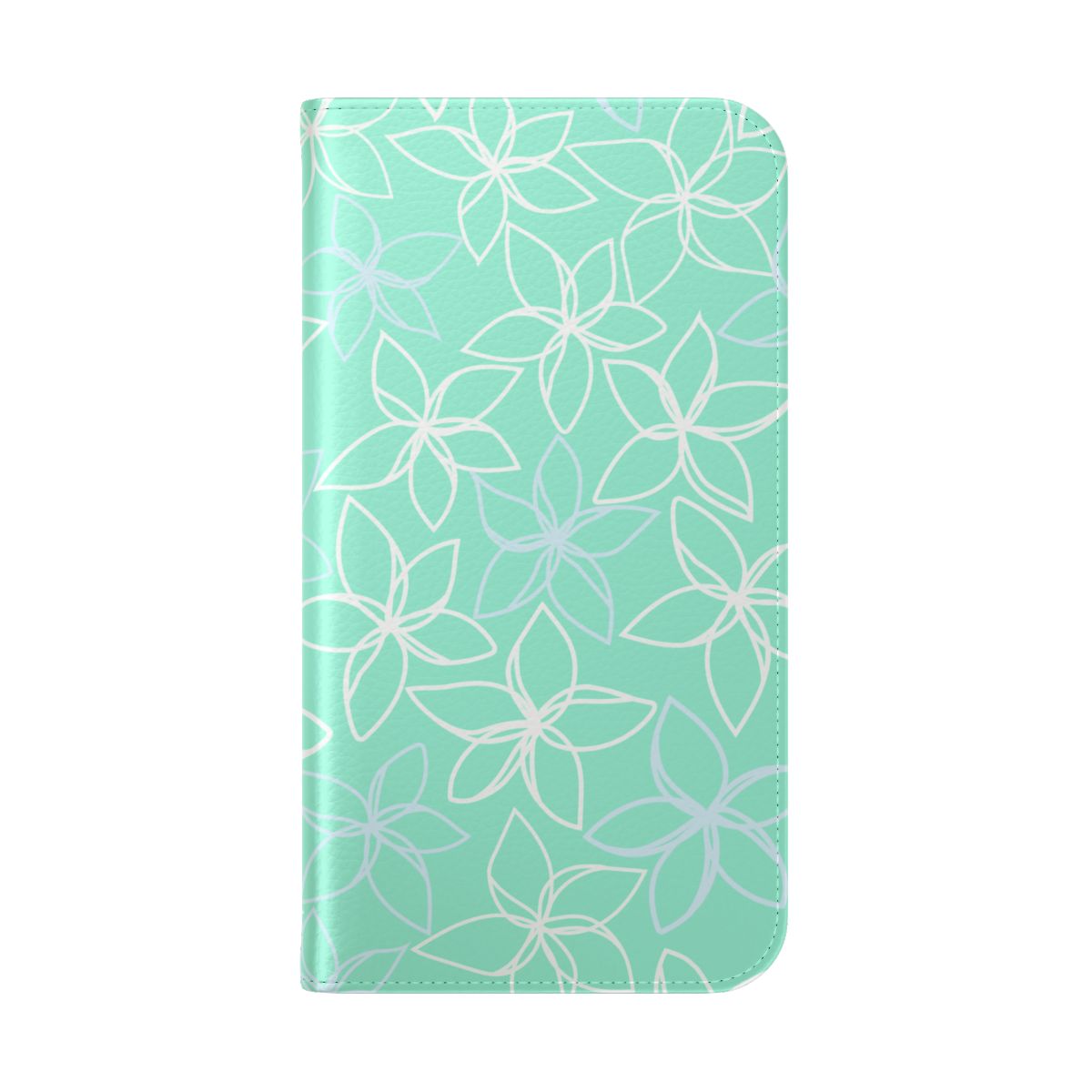 Plumeria Doodles Mint Wallet Case