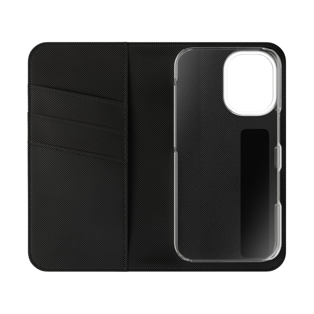 Fine Line Monstera Black Wallet Case